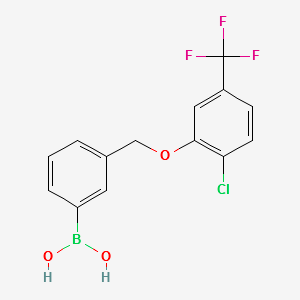 (3-((2-CHLORO-5-(TRIFLUOROMETHYL)PHENOXY)METHYL)PHENYL)BORONIC ACID structure, CAS 871126-25-9