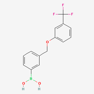 (3-((3-(TRIFLUOROMETHYL)PHENOXY)METHYL)PHENYL)BORONIC ACID structure, CAS 870778-98-6