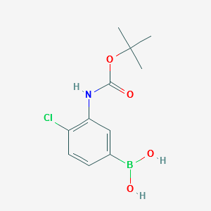 (3-((TERT-BUTOXYCARBONYL)AMINO)-4-CHLOROPHENYL)BORONIC ACID structure, CAS 871329-57-6