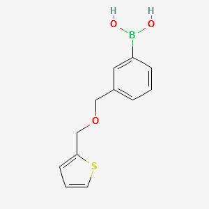 (3-((THIOPHEN-2-YLMETHOXY)METHYL)PHENYL)BORONIC ACID structure, CAS 1256358-80-1