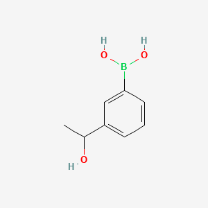 (3-(1-HYDROXYETHYL)PHENYL)BORONIC ACID structure, CAS 1036760-03-8