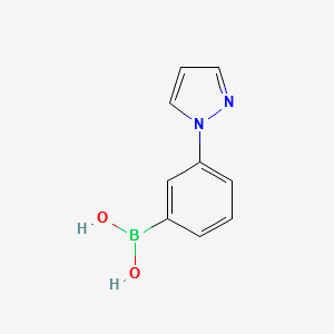 (3-(1H-PYRAZOL-1-YL)PHENYL)BORONIC ACID structure, CAS 476620-22-1