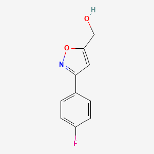 (3-(4-FLUOROPHENYL)ISOXAZOL-5-YL)METHANOL structure, CAS 206055-89-2