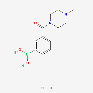 (3-(4-METHYLPIPERAZINE-1-CARBONYL)PHENYL)BORONIC ACID HYDROCHLORIDE structure, CAS 957060-92-3
