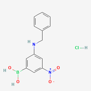 (3-(BENZYLAMINO)-5-NITROPHENYL)BORONIC ACID HYDROCHLORIDE structure, CAS 913835-78-6