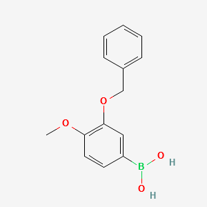 (3-(BENZYLOXY)-4-METHOXYPHENYL)BORONIC ACID structure, CAS 243990-54-7