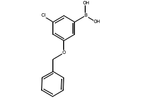 (3-(BENZYLOXY)-5-CHLOROPHENYL)BORONIC ACID structure, CAS 1256345-82-0