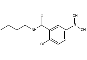 (3-(BUTYLCARBAMOYL)-4-CHLOROPHENYL)BORONIC ACID structure, CAS 871332-94-4