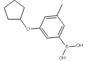 (3-(CYCLOPENTYLOXY)-5-METHYLPHENYL)BORONIC ACID structure, CAS 1256346-07-2
