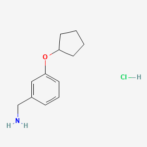 (3-(CYCLOPENTYLOXY)PHENYL)METHANAMINE HYDROCHLORIDE structure, CAS 1235441-67-4
