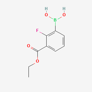 (3-(ETHOXYCARBONYL)-2-FLUOROPHENYL)BORONIC ACID structure, CAS 1072952-52-3