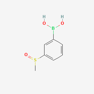(3-(METHYLSULFINYL)PHENYL)BORONIC ACID structure, CAS 1056475-66-1
