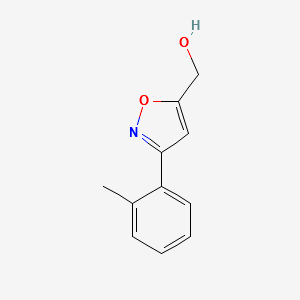 (3-(O-TOLYL)ISOXAZOL-5-YL)METHANOL structure, CAS 885273-56-3
