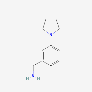 (3-(PYRROLIDIN-1-YL)PHENYL)METHANAMINE structure, CAS 175696-70-5