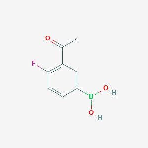 (3-ACETYL-4-FLUOROPHENYL)BORONIC ACID structure, CAS 850198-68-4