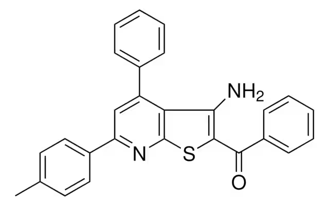 (3-AMINO-6-METHYLTHIENO[2,3-B]PYRIDIN-2-YL)(P-TOLYL)METHANONE structure, CAS 59488-70-9