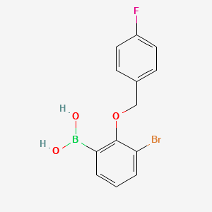 (3-BROMO-2-((4-FLUOROBENZYL)OXY)PHENYL)BORONIC ACID structure, CAS 849052-22-8