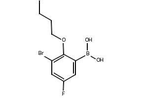 (3-BROMO-2-BUTOXY-5-FLUOROPHENYL)BORONIC ACID structure, CAS 352534-85-1