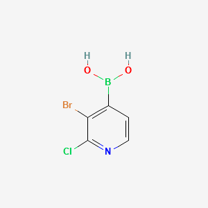 (3-BROMO-2-CHLOROPYRIDIN-4-YL)BORONIC ACID structure, CAS 1072944-16-1