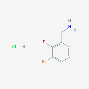 (3-BROMO-2-FLUOROPHENYL)METHANAMINE structure, CAS 1177559-63-5