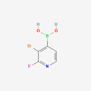 (3-BROMO-2-FLUOROPYRIDIN-4-YL)BORONIC ACID structure, CAS 1150114-79-6