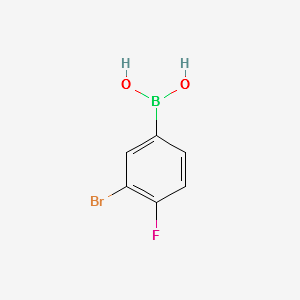 (3-BROMO-4-FLUOROPHENYL)BORONIC ACID structure, CAS 1092533-91-9