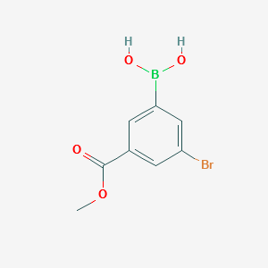 (3-BROMO-5-(METHOXYCARBONYL)PHENYL)BORONIC ACID structure, CAS 913835-87-7