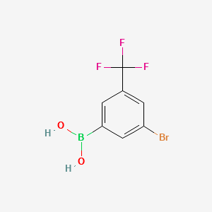 (3-BROMO-5-(TRIFLUOROMETHYL)PHENYL)BORONIC ACID structure, CAS 913835-64-0