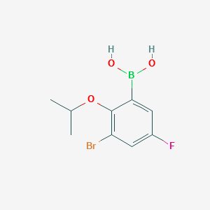(3-BROMO-5-FLUORO-2-ISOPROPOXYPHENYL)BORONIC ACID structure, CAS 352534-84-0