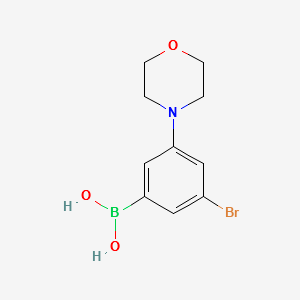 (3-BROMO-5-MORPHOLINOPHENYL)BORONIC ACID structure, CAS 1256355-10-8