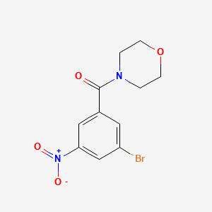 (3-BROMO-5-NITROPHENYL)(MORPHOLINO)METHANONE structure, CAS 941294-19-5