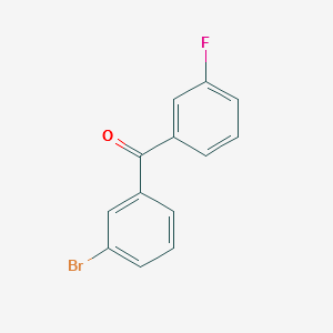 (3-BROMOPHENYL)(3-FLUOROPHENYL)METHANONE structure, CAS 75762-58-2