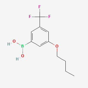 (3-BUTOXY-5-(TRIFLUOROMETHYL)PHENYL)BORONIC ACID structure, CAS 1256345-45-5