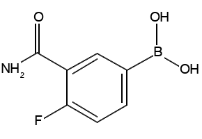 (3-CARBAMOYL-4-FLUOROPHENYL)BORONIC ACID structure, CAS 874219-34-8