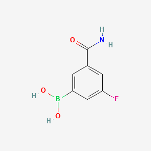 (3-CARBAMOYL-5-FLUOROPHENYL)BORONIC ACID structure, CAS 871332-66-0