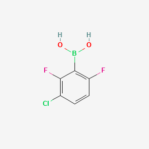 (3-CHLORO-2,6-DIFLUOROPHENYL)BORONIC ACID structure, CAS 1031226-45-5