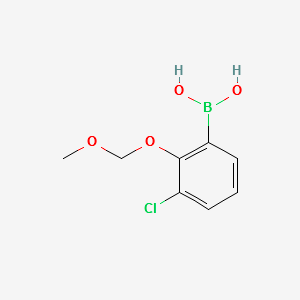 (3-CHLORO-2-(METHOXYMETHOXY)PHENYL)BORONIC ACID structure, CAS 1256355-47-1