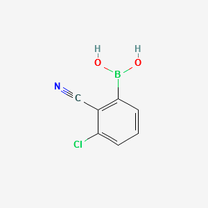 (3-CHLORO-2-CYANOPHENYL)BORONIC ACID structure, CAS 1217500-67-8