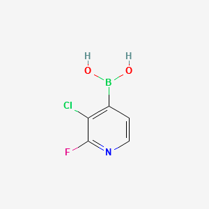 (3-CHLORO-2-FLUOROPYRIDIN-4-YL)BORONIC ACID structure, CAS 1217500-55-4