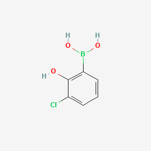 (3-CHLORO-2-HYDROXYPHENYL)BORONIC ACID structure, CAS 951655-50-8