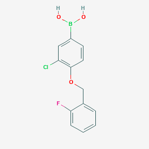 (3-CHLORO-4-((2-FLUOROBENZYL)OXY)PHENYL)BORONIC ACID structure, CAS 870777-28-9