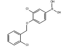 (3-CHLORO-4-((3-CHLOROBENZYL)OXY)PHENYL)BORONIC ACID structure, CAS 849062-26-6