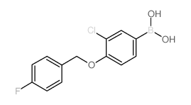 (3-CHLORO-4-((4-FLUOROBENZYL)OXY)PHENYL)BORONIC ACID structure, CAS 849062-39-1
