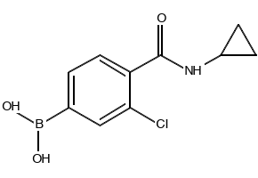 (3-CHLORO-4-(CYCLOPROPYLCARBAMOYL)PHENYL)BORONIC ACID structure, CAS 850589-44-5