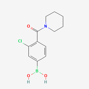 (3-CHLORO-4-(PIPERIDINE-1-CARBONYL)PHENYL)BORONIC ACID structure, CAS 850589-50-3