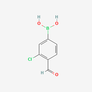 (3-CHLORO-4-FORMYLPHENYL)BORONIC ACID structure, CAS 1072952-53-4