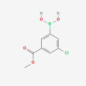 (3-CHLORO-5-(METHOXYCARBONYL)PHENYL)BORONIC ACID structure, CAS 957120-26-2