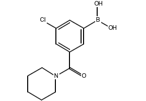 (3-CHLORO-5-(PIPERIDINE-1-CARBONYL)PHENYL)BORONIC ACID structure, CAS 957120-47-7