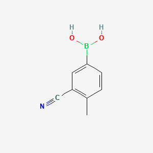 (3-CYANO-4-METHYLPHENYL)BORONIC ACID structure, CAS 911210-49-6