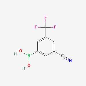 (3-CYANO-5-(TRIFLUOROMETHYL)PHENYL)BORONIC ACID structure, CAS 1212021-62-9